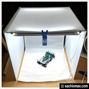 【ミニ四駆】ボックス+LEDライト2本で簡易撮影ブース(Amazon通販)