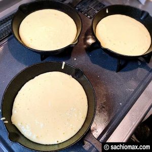 【リベンジ】ニトリ・3coins スキレットで3段パンケーキ作りに挑戦09