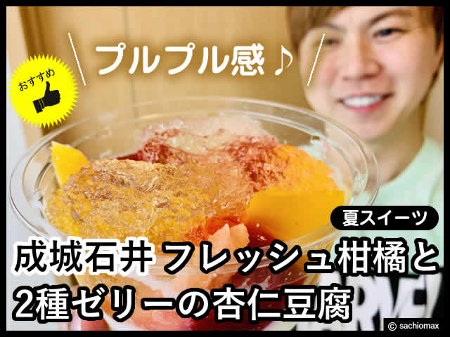 【夏スイーツ】成城石井 柑橘と2種ゼリーの杏仁豆腐のプルプル感