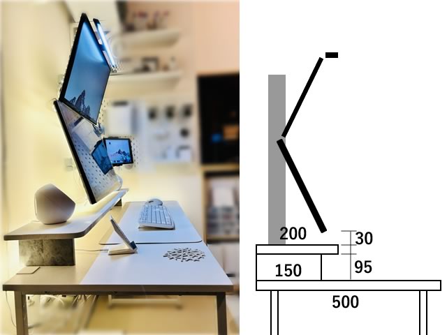 【PCデスク周り】簡単にパソコンモニター台を自作する-100均DIY-02